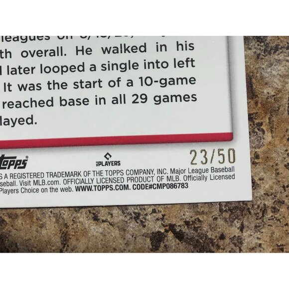 2024 Topps Update Nolan Schanuel Skull Emoji SSP Rookie Card RC 23/50 - Picture 3 of 4